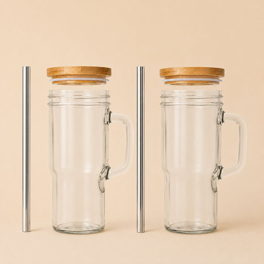 EverSip Glass Tumbler Set of 2 (24 oz)