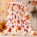 Harvest Haven Fleece Throw Blanket