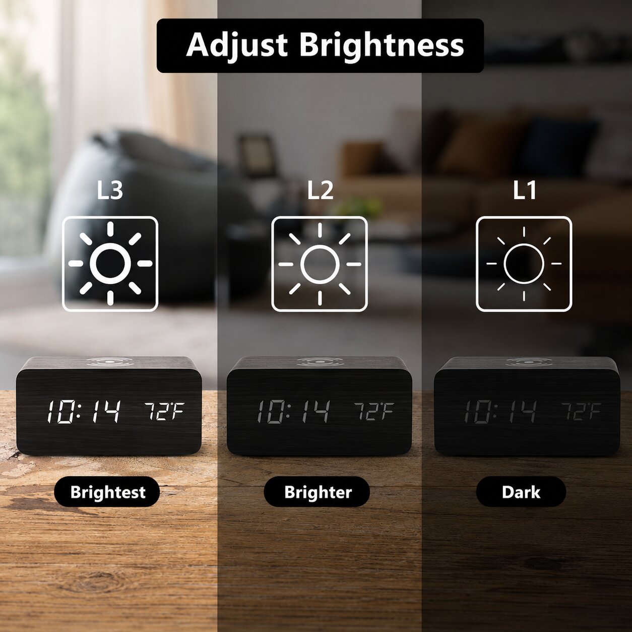 Lunara Wireless Charging Alarm Clock