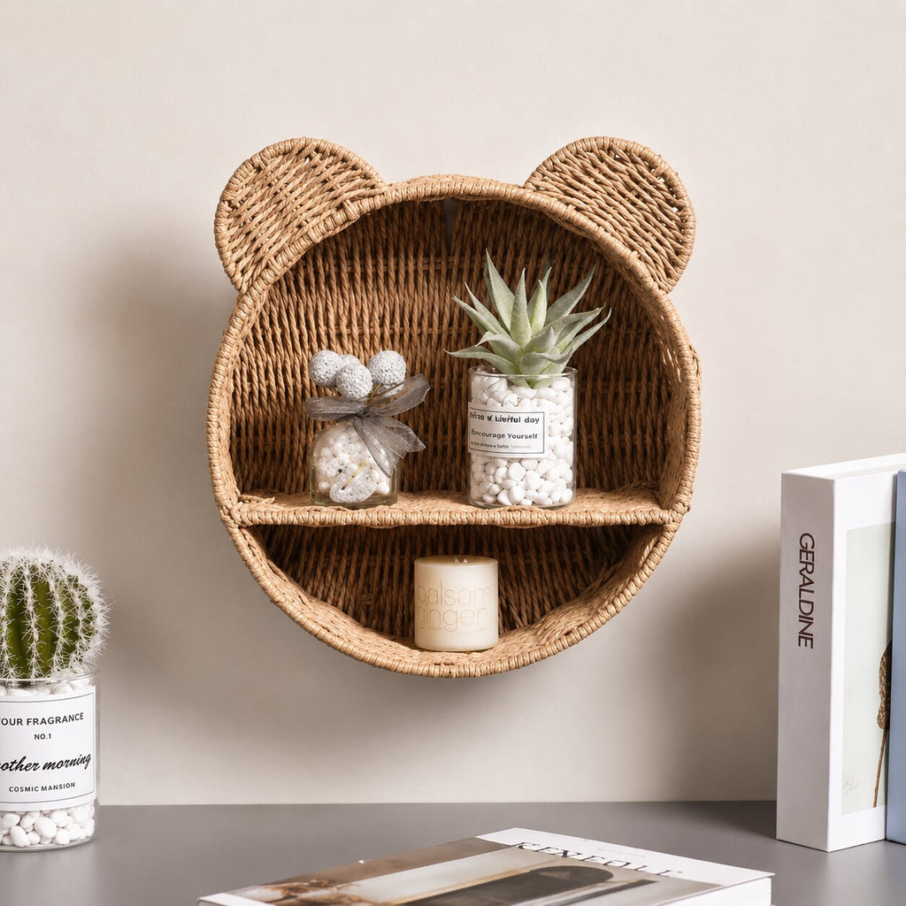 Teddy Rattan Wall Shelf
