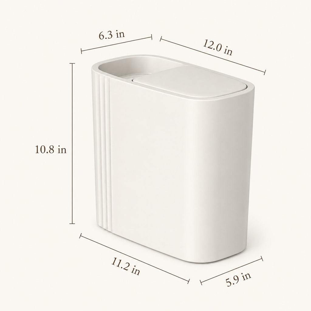 Slim Trash Can with Lid