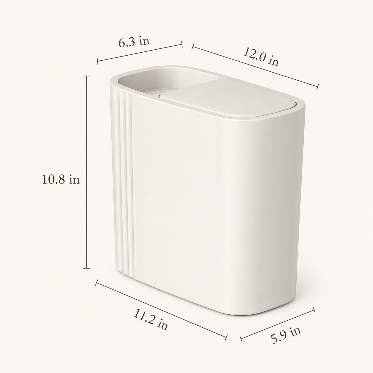 Slim Trash Can with Lid