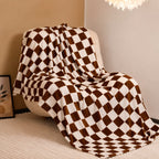 Sienna Checkered Fleece Throw Blanket